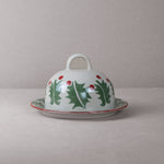 Holly Cheese Dome and Plate