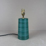 Green Ridged Small Tapered Lamp