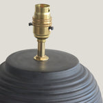 Black Ridged Large Table Lamp