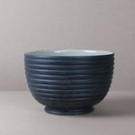 Black Ridged Salad Bowl