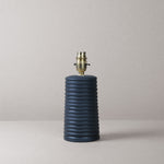 Black Ridged Small Tapered Lamp