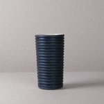 Black Ridged Vase