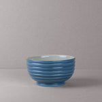 Blue Ridged Porridge Bowl