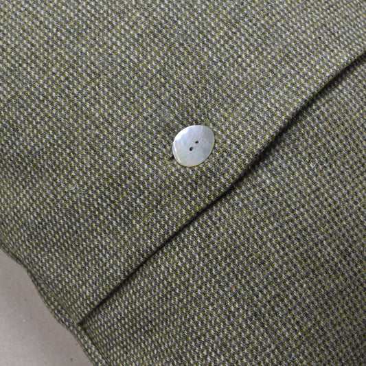 Brora Highland Tweed Button Cushion