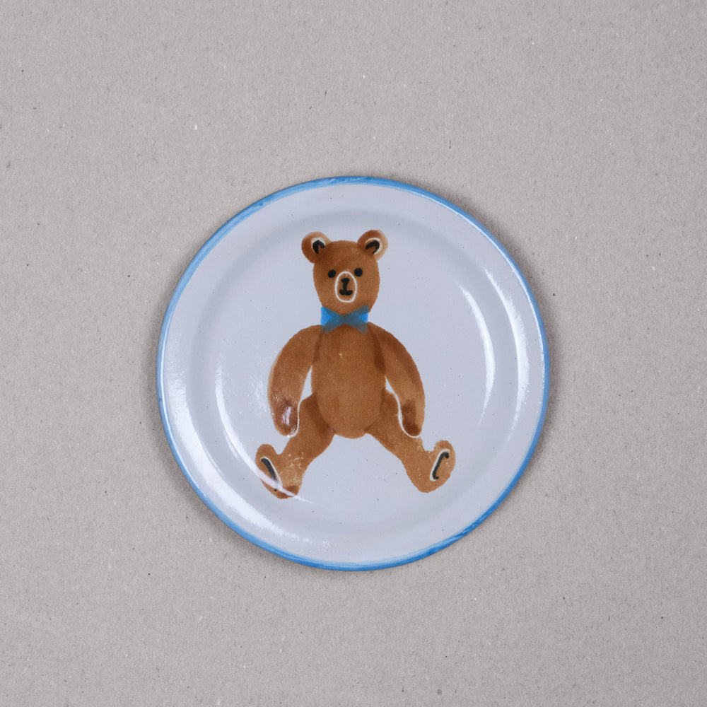 Blue Teddy Bear Side Plate