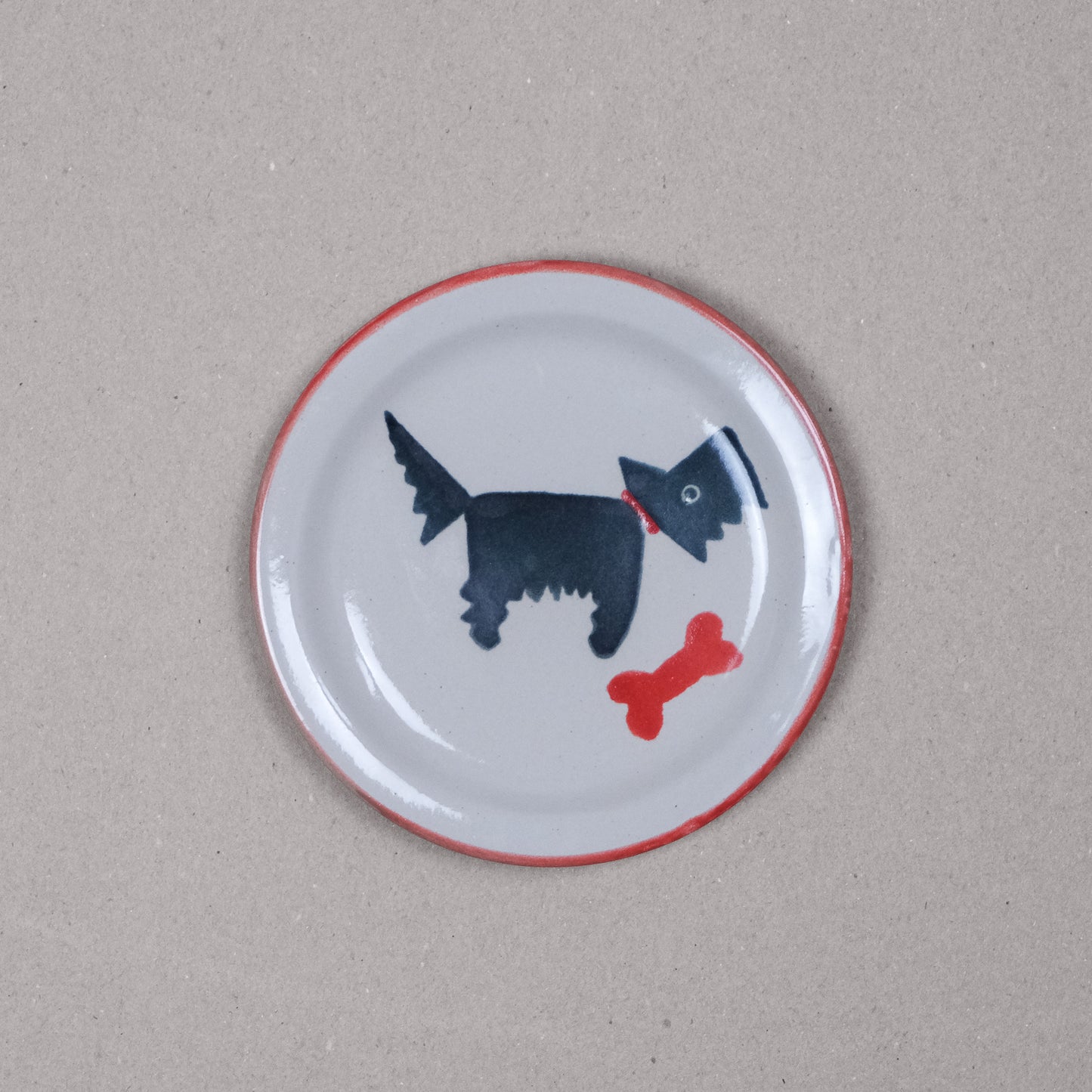 Red Scottie Dog Side Plate