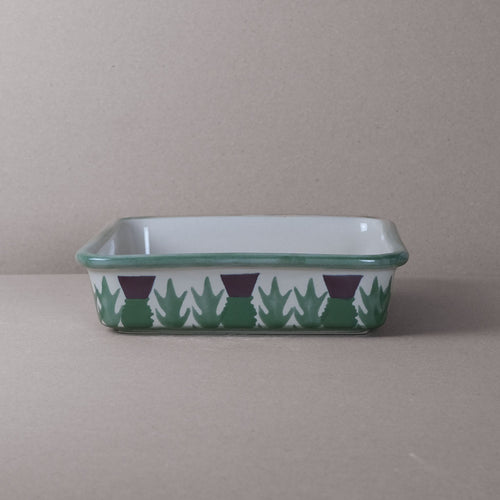 Cream Thistle Baking Dish