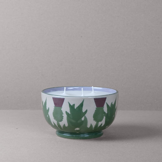Cream Thistle Large Candle Bowl