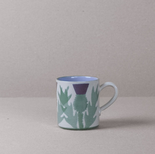 Cream Thistle Medium Mug With Hot Chocolate Stirrer