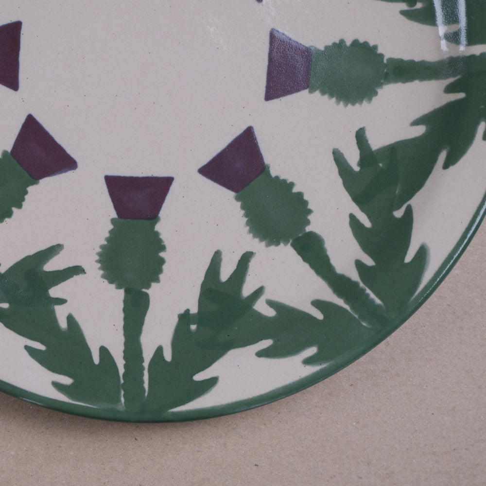 Cream Thistle Serving Plate