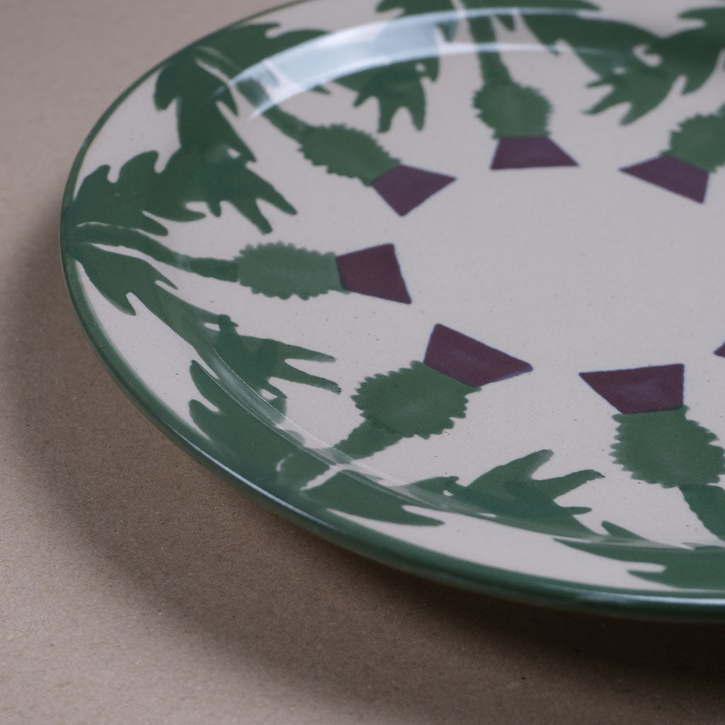 Cream Thistle Serving Plate