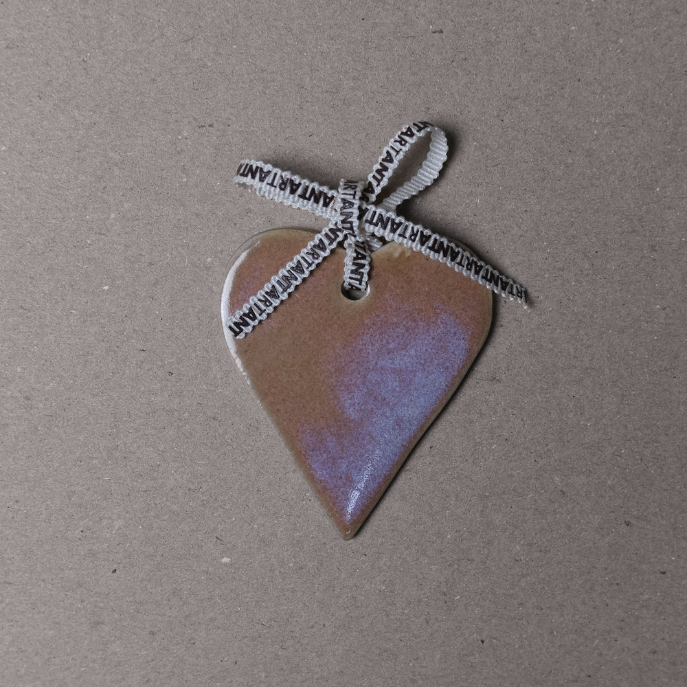 Rustic Heather Heart Decoration