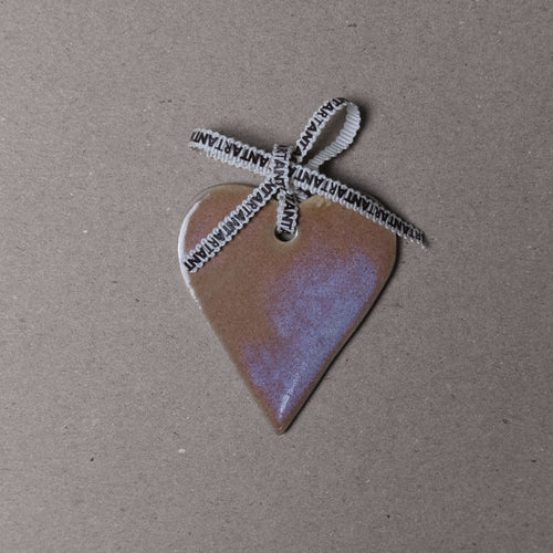 Rustic Heather Heart Decoration