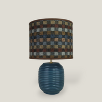 Blue Ridged Small Table Lamp