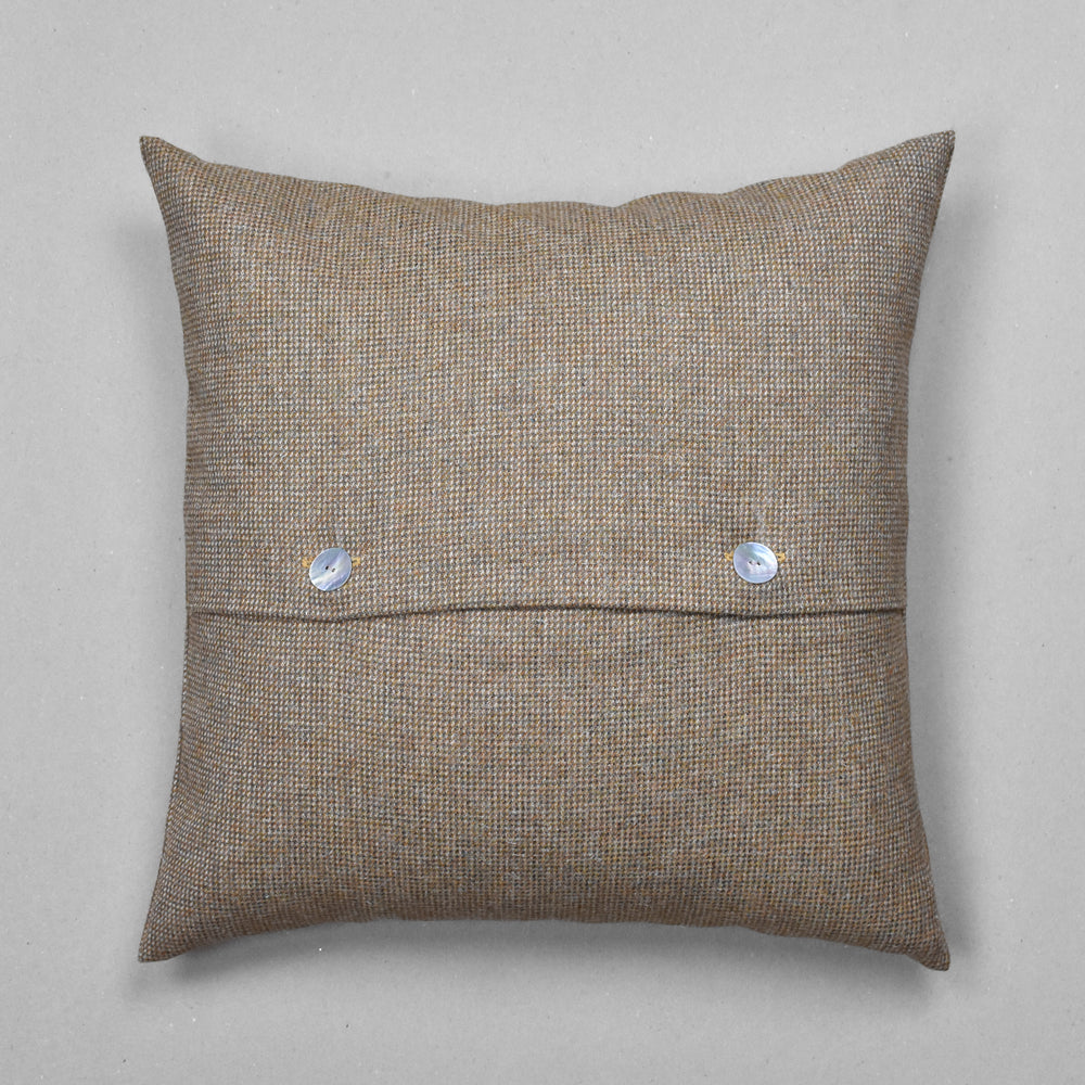 Carron Highland Tweed Button Cushion