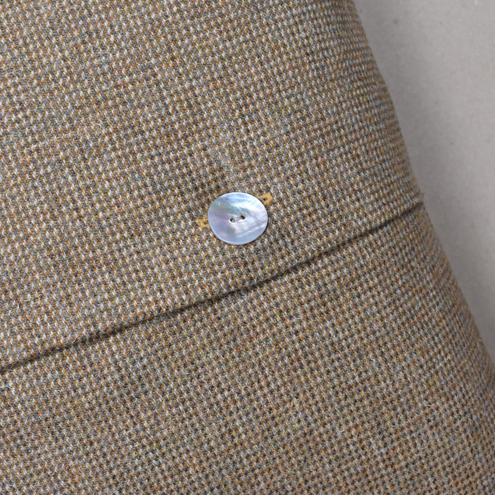 Carron Highland Tweed Button Cushion
