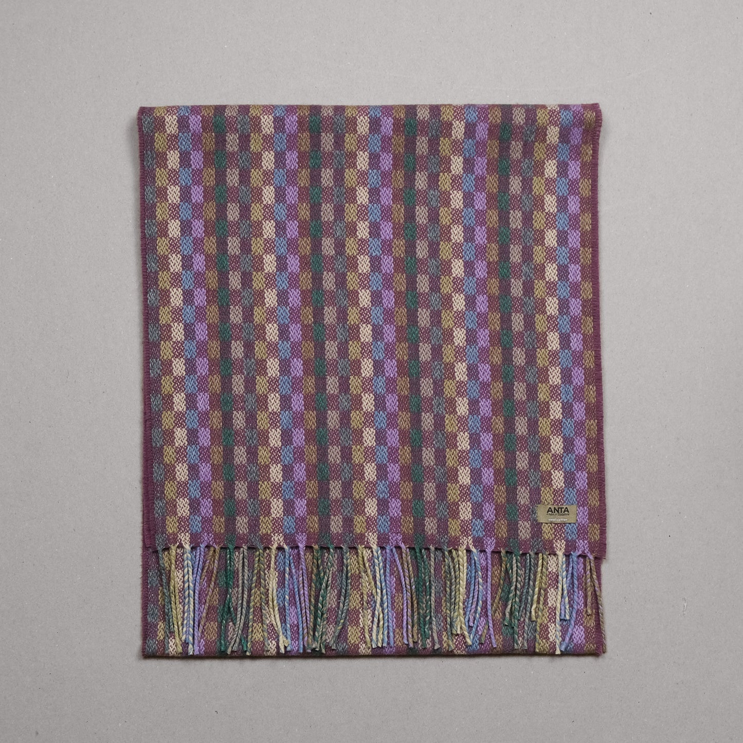 Scalpay Wool Cotton Check Scarf