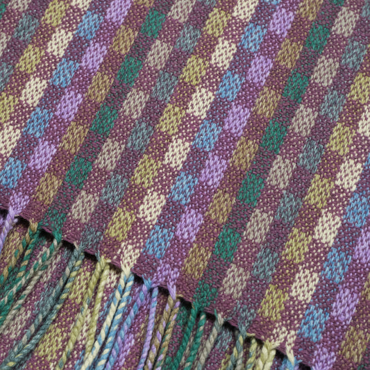 Scalpay Wool Cotton Check Scarf
