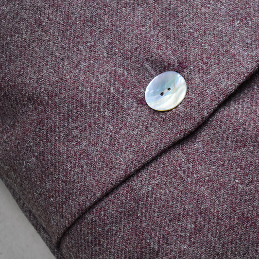 St Andrews Highland Tweed Button Cushion