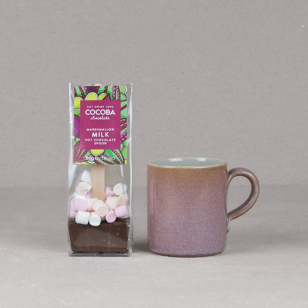Rustic Heather Medium Mug With Hot Chocolate Stirrer