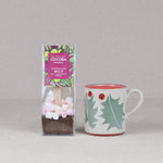Holly Medium Mug With Hot Chocolate Stirrer