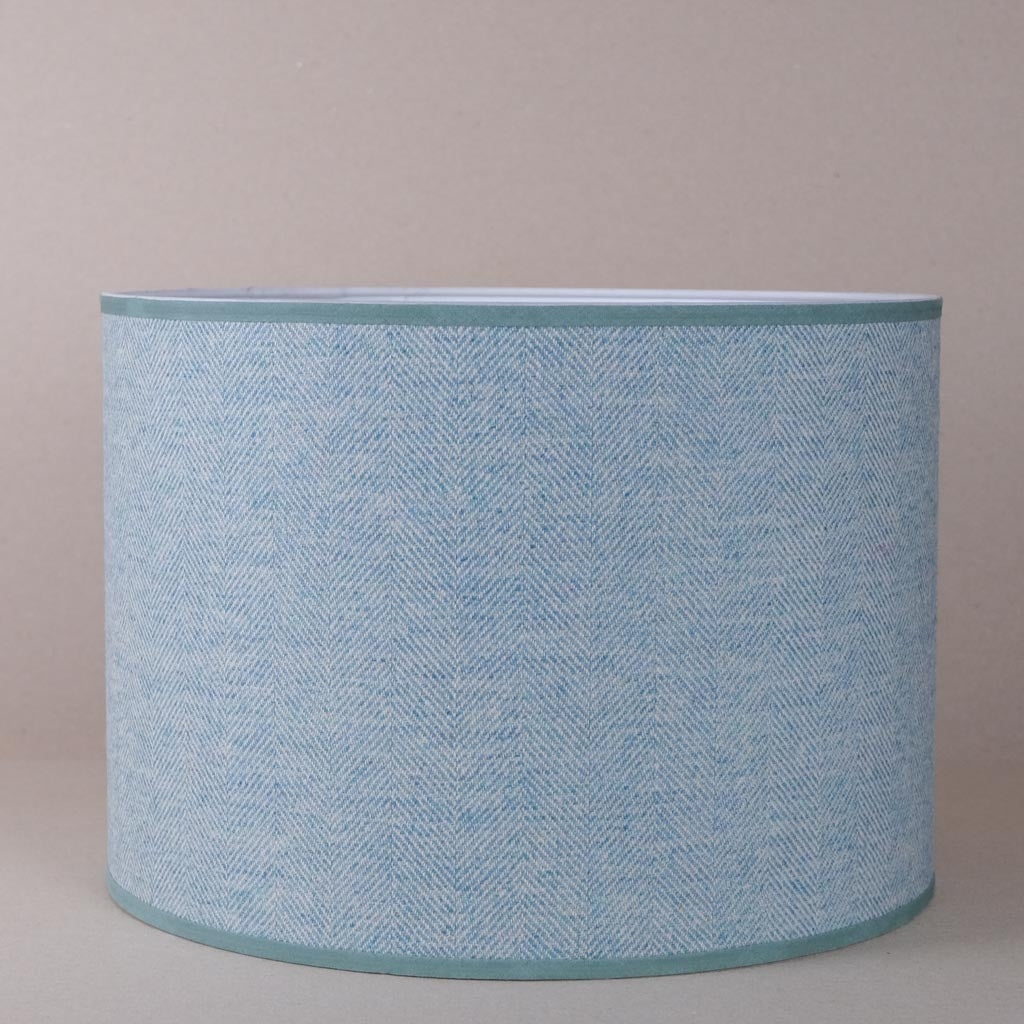 Teal Tweed Large Lampshade