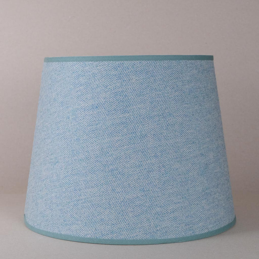 Teal Tweed Large Tapered Lampshade