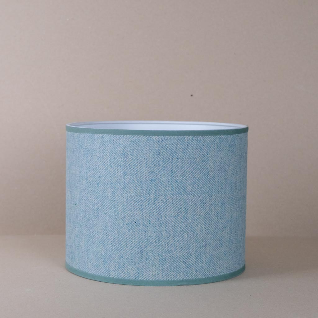 Teal Tweed Small Lampshade