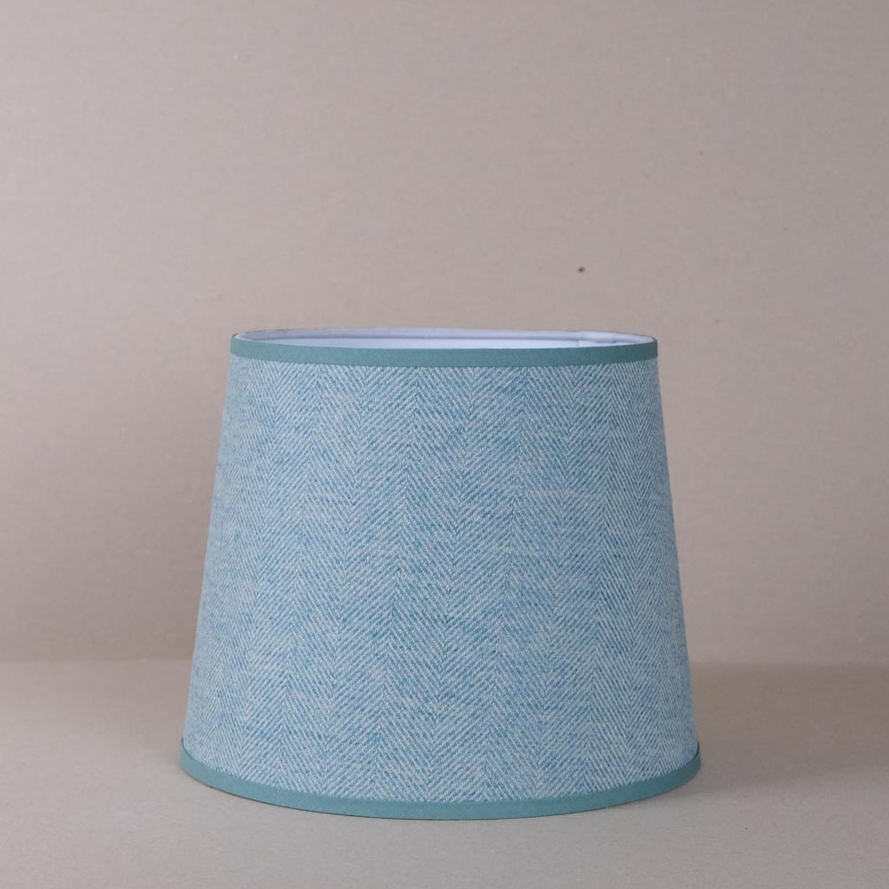 Teal Tweed Small Tapered Lampshade