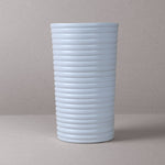 White Ridged Large Vase