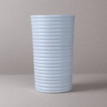 White Ridged Large Vase