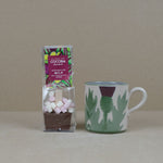 Cream Thistle Large Mug with Hot chocolate Stirrer
