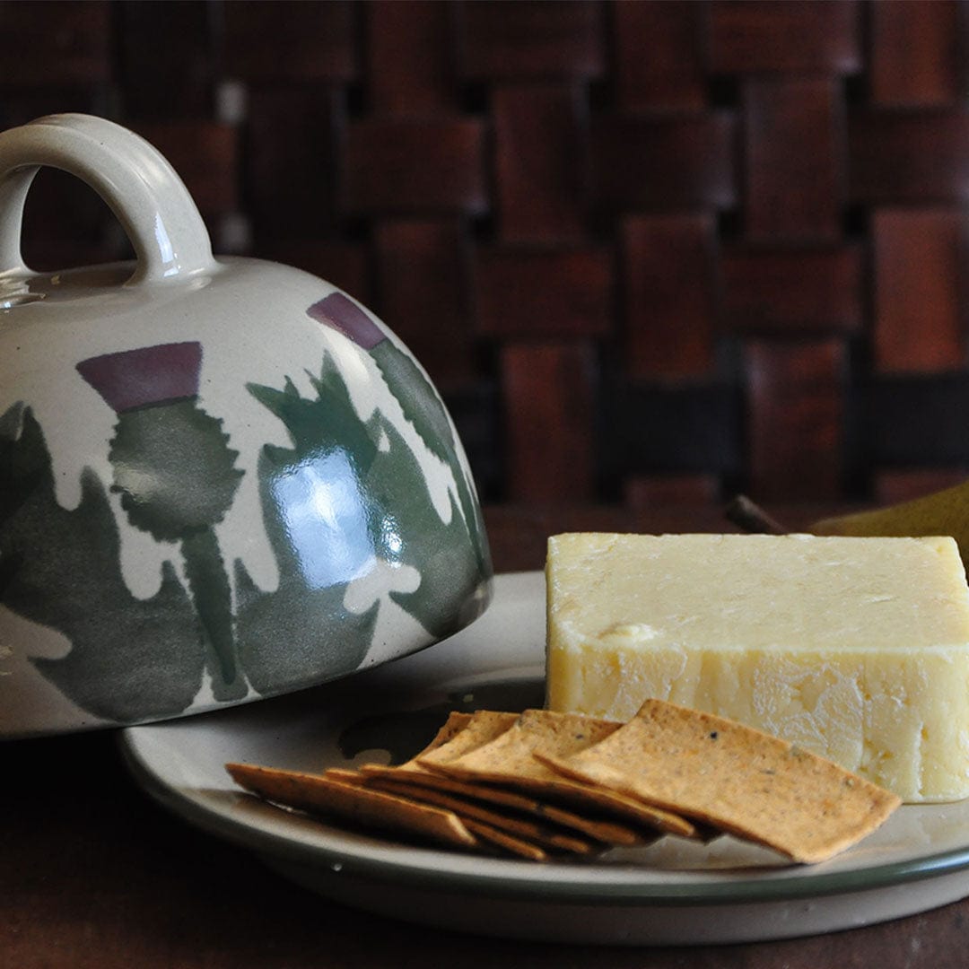 Cream Thistle Cheese Dome and Plate