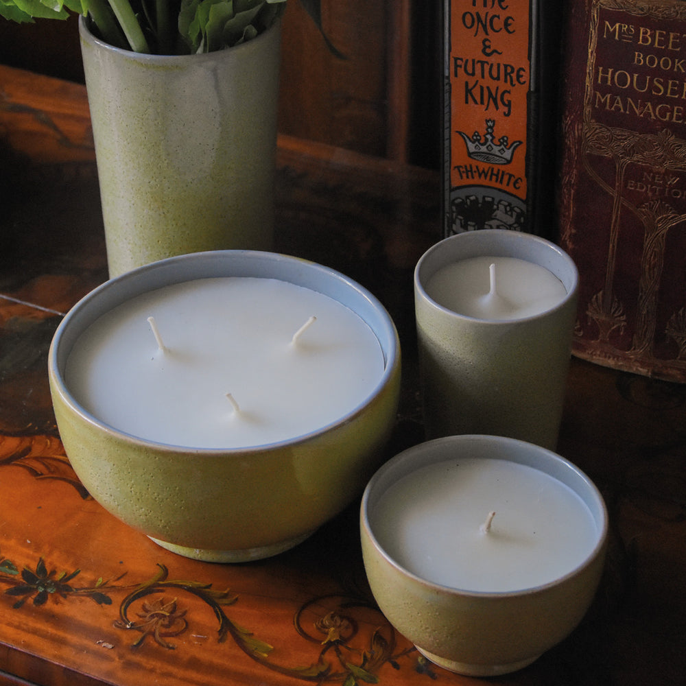 Teal Large Candle Bowl