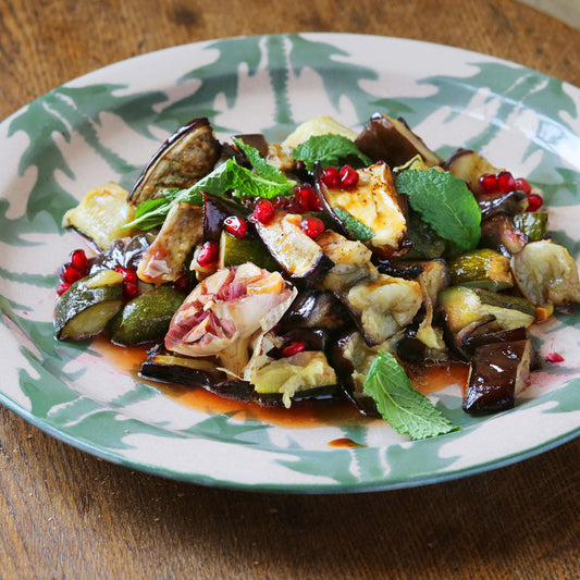 Aubergine with Pomegranate Dressing