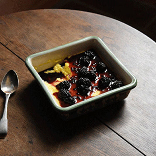 Baked Custard with Brambles