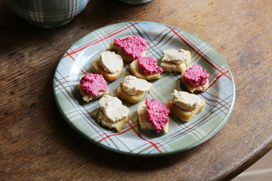 Smoked Mackerel and Beetroot Pâte/ Smoked Mackerel and Gooseberry Pâte