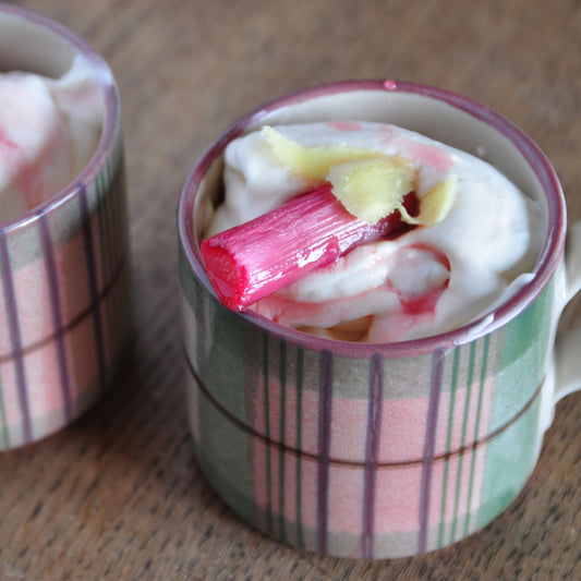 Roasted Rhubarb and Ginger Icecream