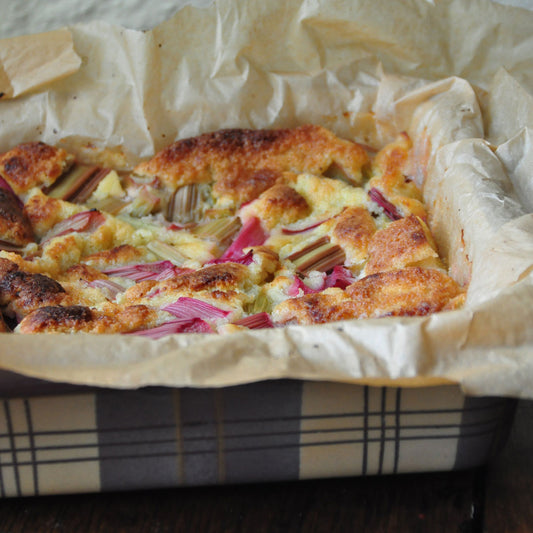Rhubarb and Almond Cake