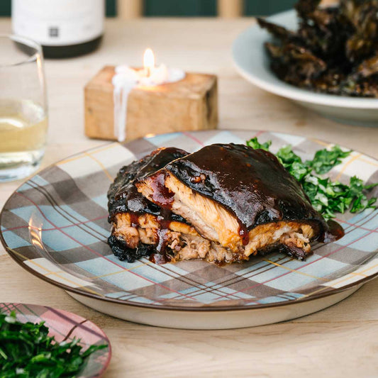 Slow Roasted Pork Belly with Plum Sauce