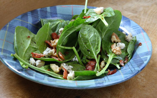 Spinach, Bacon and Blue Cheese Salad