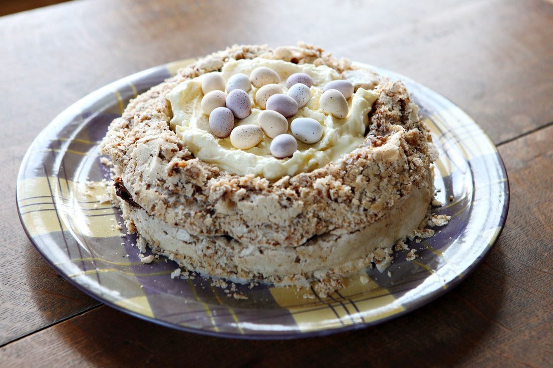 Hazelnut and Chocolate Meringue Cake