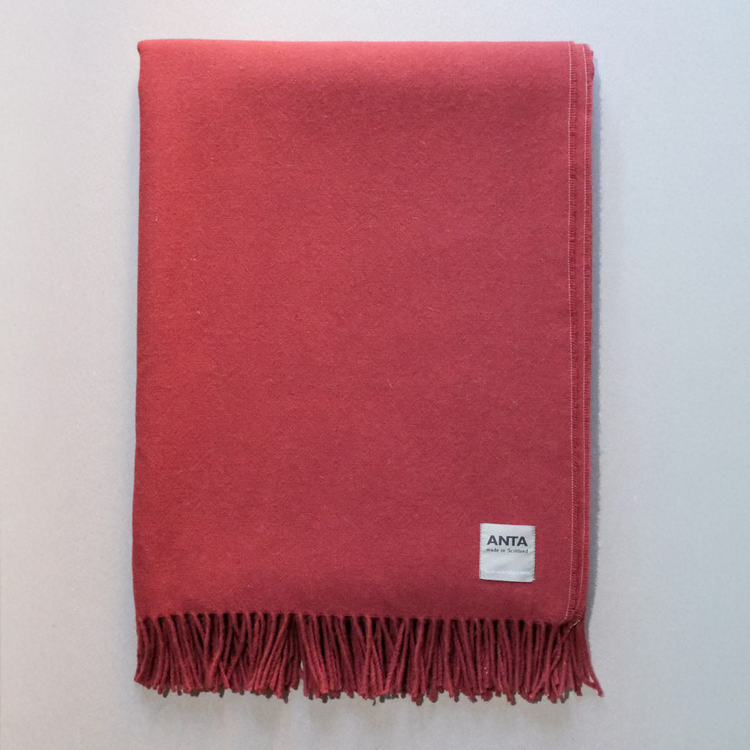 Strawberry Scottish Lambswool Throw