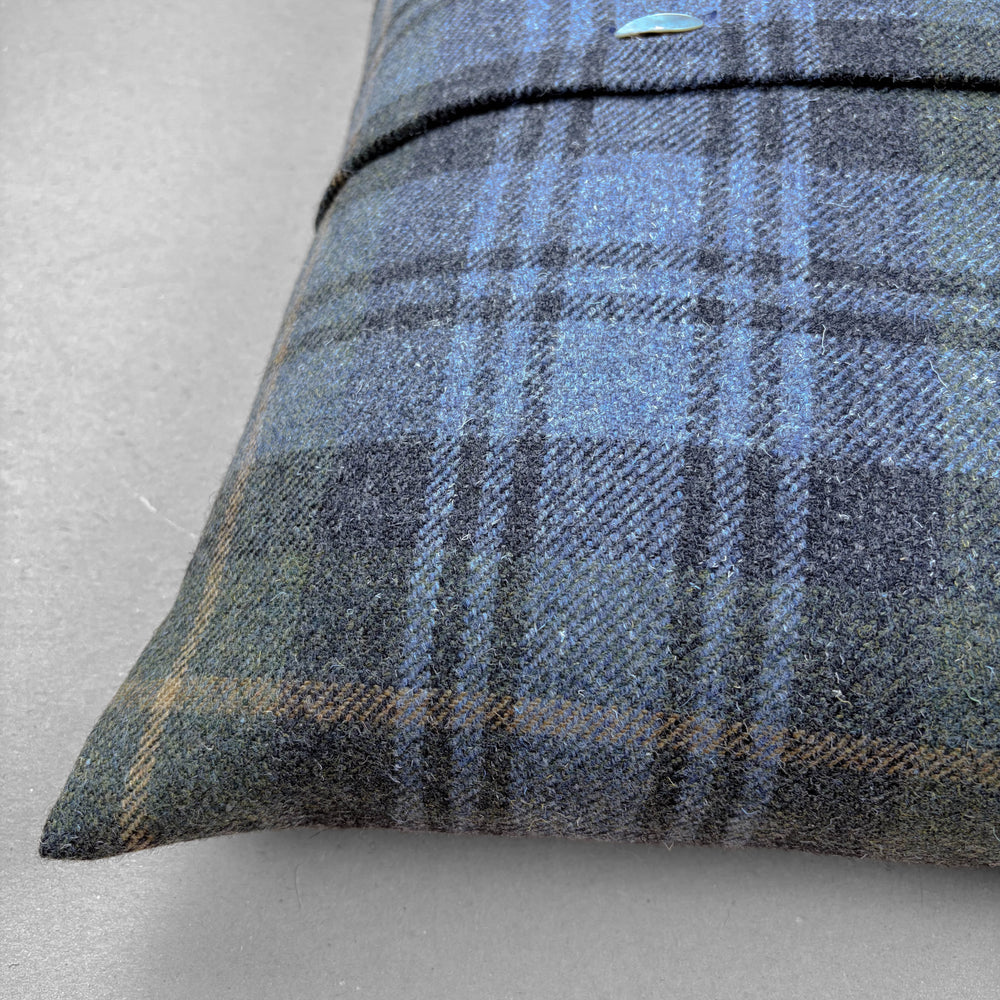 Brodick Highland Tweed Button Cushion Cover