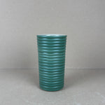 Green Ridged Vase