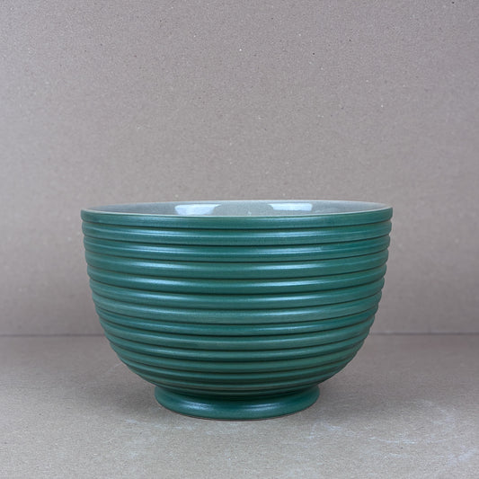 Green Ridged Salad Bowl