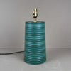 Green Ridged Large Tapered Lamp