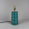 Green Ridged Small Tapered Lamp