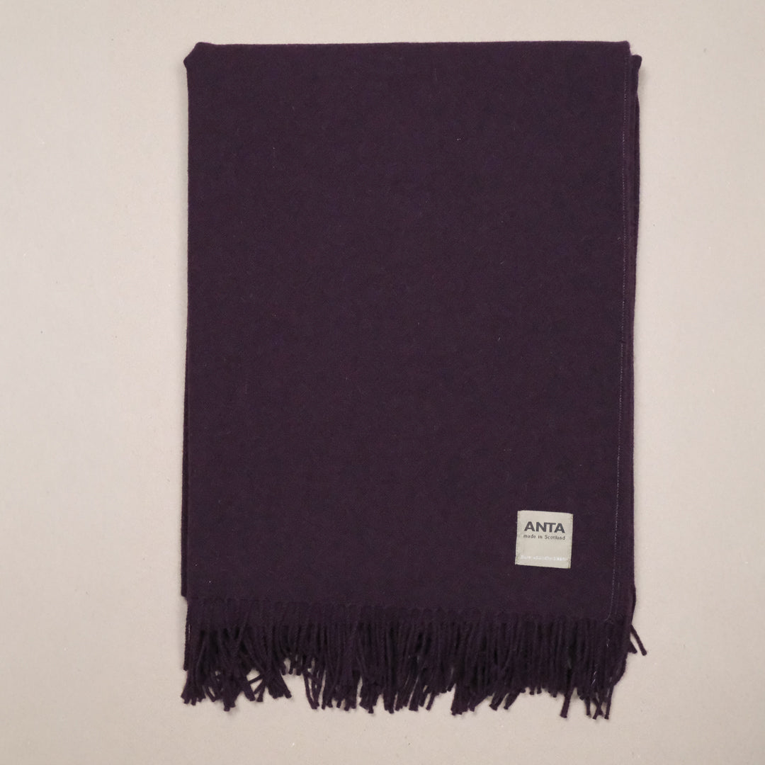 Blackcurrant Scottish Lambswool Throw
