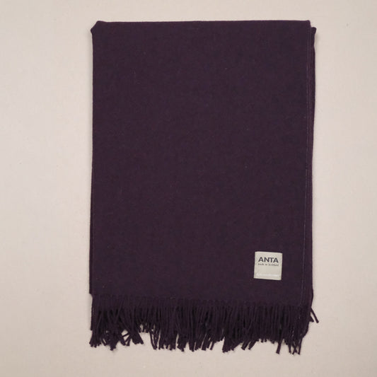 Blackcurrant Scottish Lambswool Throw